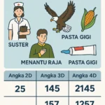 Erek Erek 25 bergambar suster, rajawali, menantu raja, jagung, pasta gigi dan tabel angka 2D 3D 4D versi SIBAYAKTOTO