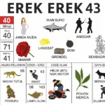 Erek Erek 43 bergambar janda muda, ikan suro, anggar, mawar, langsat, bom, grendel, wasit, lampu Aladin, macan tutul, pemburu dan tabel angka 2D 3D 4D versi SIBAYAKTOTO