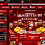 Tampilan beranda SIBAYAKTOTO dengan promo main slot online anti rungkad, bonus member baru dan rollover, serta maskot harimau dan model wanita di sisi kanan.