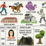 Erek Erek 58 bergambar penari, pacuan kuda, cumi-cumi, kelereng, sekolah, rumah dan hantu dengan tabel angka 2D 3D 4D versi SIBAYAKTOTO sebagai panduan tafsir mimpi TOTO4D.