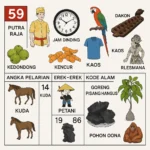 Erek Erek 59 bergambar putra raja, jam dinding, kakatua, dakon, kedondong, kencur, kaos dan Rlesmana dengan tabel angka 2D 3D 4D versi SIBAYAKTOTO sebagai panduan tafsir mimpi TOTO4D.